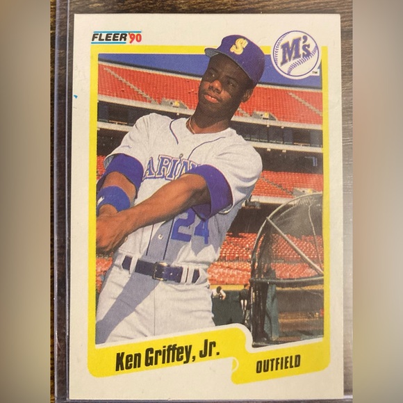 1990 FLEER KEN GRIFFEY JR. #513 BLUE HEART ERROR - MINT Condition - Picture 4 of 5